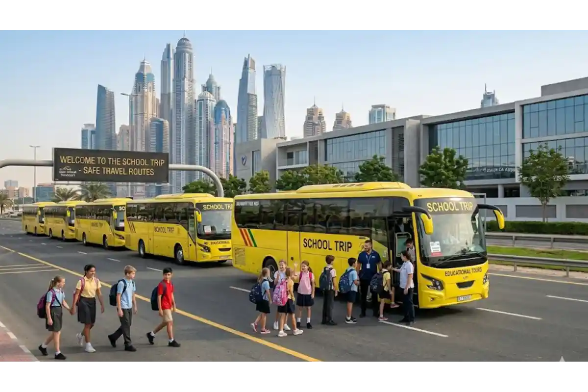 School trip buses